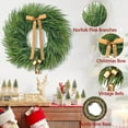 thumbnail image 6 of Guvpev 2Pcs Artificial Norfolk Pine Christmas Wreath for Front Door, 24" Real Touch Christmas Wreaths with Bow & Bell, Reusable Large Greenery Wreath for Wall Window Mantel Indoor Outdoor Xmas Decor, 6 of 7