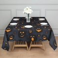thumbnail image 3 of Halloween Glowing Pumpkins Pattern Square Tablecloth,Waterproof Square Table Cover,Wipeable Spillproof Washable Table Cover for Home Kitchen Party Decor 60"x60"(152x152cm), 3 of 6