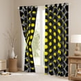 thumbnail image 3 of YST Geometric Honeycomb Window Curtains Yellow Black Curtains & Drapes 42"Wx84"L Abstract 3D Honeycomb Blackout Curtains For Bedroom Living Room,Microfiber Window Treatments 2 Panels​, 3 of 6