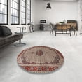 thumbnail image 4 of Ahgly Company Machine Washable Indoor Rectangle Traditional Light French Beige Brown Area Rugs, 7' x 9', 4 of 7