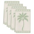 thumbnail image 2 of Green Palm Tree Kitchen Towels Set of 4, Summer Tropical Plants Leaves Retro Beige Absorbent Dish Towels for Kitchen, Microfiber Hand Towel, Quick Drying Tea Towel for Cleaning Decorative Dishcloths, 2 of 7