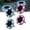 Purple*2+Blue*2, variant on Mosaic Solar Disk Light Waterproof Outdoor Glass LED Garden Stake Lighting Colorful Landscape Yard Decor For Walkway Patio Lawn Auto On Off Driveway