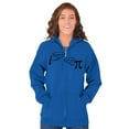 thumbnail image 4 of Rational Real Pi Pie Number Math Nerd Unisex Fleece Graphic Zip Up Hoodie Brisco Brands 4X, 4 of 5