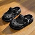thumbnail image 5 of Boys Girls Garden Glogs Slide Sandals Kids Summer Water Shoes Slip On Clogs Indoor Outdoor Children Beach Pool Shoes(5.5-6 Years,Black), 5 of 5