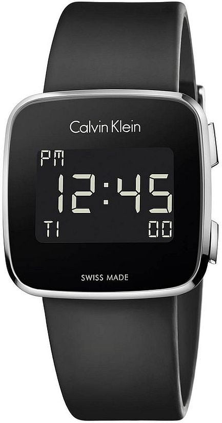 calvin klein future digital black dial watch
