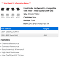 thumbnail image 2 of Front Brake Hardware Kit - Compatible with 2001 - 2005 Toyota RAV4 GAS 2002 2003 2004, 2 of 2