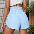 thumbnail image 4 of HomeGardon Shorts for Women,Running Shorts for Women Fashion High Waisted Elastic Waist Wide Half Shorts Pants Casual Summer Comfortable Pant,S-XXL, 4 of 8