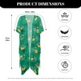 thumbnail image 4 of HELLHERO Lemon Pattern Design Long Kimono Swimsuit Cover Up Lightweight Polyester Breathable Bathing Suit Cover Up, 4 of 4