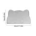 thumbnail image 3 of Non-Slip Silicone Pet Placemat with Raised Edges | Cat Head Design | Waterproof & Easy to Clean | Spill-Proof Dog & Cat Feeding Mat | Gray, Blue, Pink, 3 of 6
