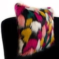 thumbnail image 3 of Plutus Brands Purple, Yellow, Black Plutus Amazonian Bird Animal Faux Fur Luxury Throw Pillow 16 in x 16in, Double Sided 16" x 16", 3 of 3