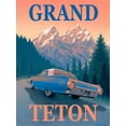 thumbnail image 2 of Courtney, Richard 25x32 Gold Ornate Wood Framed with Double Matting Museum Art Print Titled - Grand Teton with Text, 2 of 4