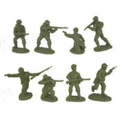 WWII US Army Infantry GI's Plastic Green Army Men: 16 piece set of 54mm Figures - 1:32 scale
