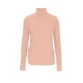 thumbnail image 5 of Fnooota Maternity Long Sleeve Tops, Slim Fit Pleated Turtleneck Pullover Pregnancy Thermal Undershirts Pink Size 3XL, 5 of 7