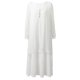thumbnail image 3 of Nueva moda mujer Casual vestido suelto sólido manga larga Boho largo Maxi vestido Abanopi Blanco/XXL, 3 of 7