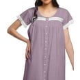 thumbnail image 4 of Moomaya Robe de Nuit d'Allaitement en Popeline de Coton à Manches Courtes Imprimée pour Femmes, 4 of 4