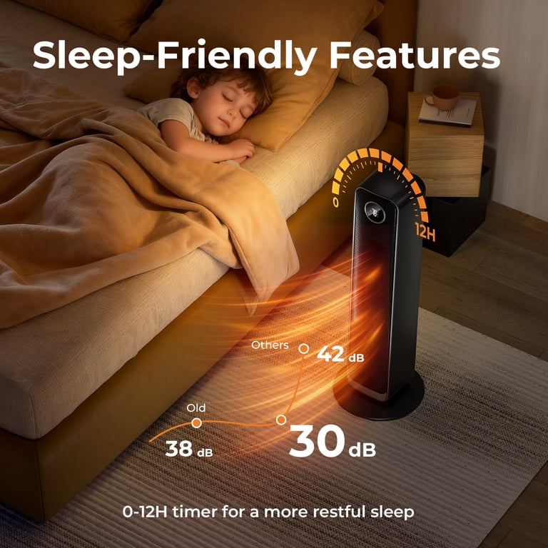 Patbrela 25-Inch Tower Space Heater, 1500W with Remote photo 6
