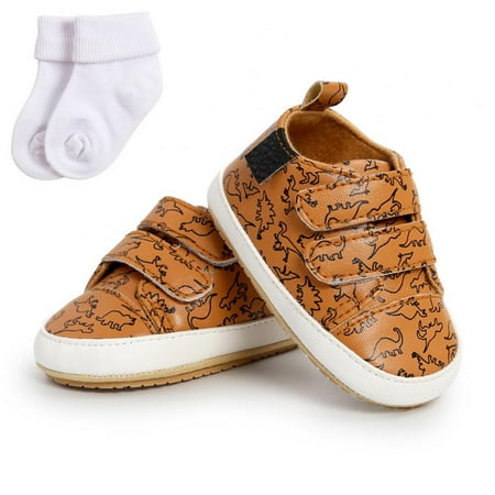 

SYNPOS Baby Shoes Boys Girls Infant Sneakers Non-Slip Rubber Sole Toddler Crib First Walker Shoes 0-18 Months