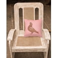 thumbnail image 2 of African Owl Pigeon Pink Check Fabric Decorative Pillow, 2 of 2