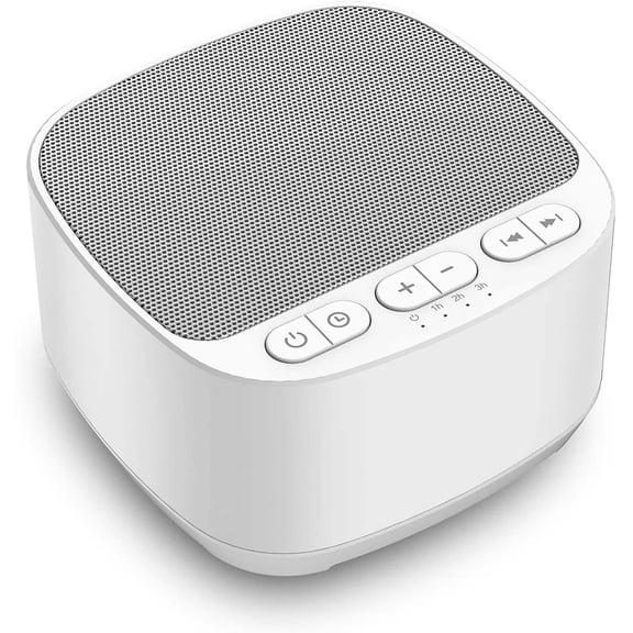 Magicteam Sleep Sound White Noise Machine with 40 Non Looping Natural Soothing Sounds and Memory Function 32 levels of volume powered by AC or USB and Sleep Timer Sound Therapy for Baby Kids Adults.