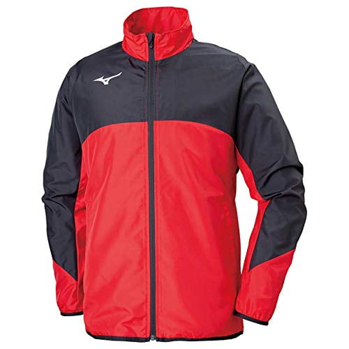 Mizuno Training Wear Windbreaker Jacket Standard Windproof 32ME9120 Chinese Red Black XL Walmart