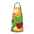 thumbnail image 2 of Lsque Cool Dinosaur Playing Guitar Waterproof Apron Chef Aprons for Men Heavy Duty Chemical Work Apron Extra Long Grilling Aprons with Adjustable Bib Apron, 2 of 9