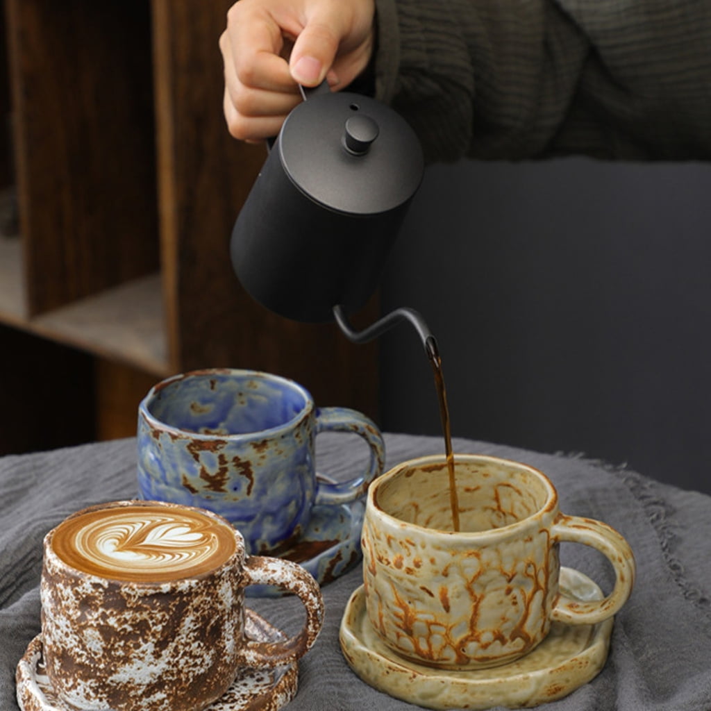 Ergonomic Handle Ceramic Drinking Cup Japanese Styles Coffee Mug