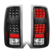 DNA Motoring TL-GMCSIE07-LED-BK-CL For 2007 to 2014 GMC Sierra Pair Black Housing Clear Lens Full LED Tail Light Rear Brake Lamps