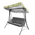 thumbnail image 3 of Columpio para silla, toldo, impermeable, tela Oxford, cubierta superior, columpio para exteriores, sombrilla, cubierta para lluvia, beige, 190x132x15cm Methold HA005485-05, 3 of 6