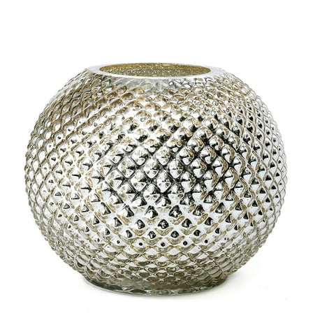 Golden Glow Mercury Glass Vase – 7.5” x 6.5”