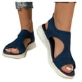 thumbnail image 4 of Leesechin Women's Wedge Sandals Platform: Comfortable Dressy Arch Support - Summer Open Toe Women Sandals, 4 of 6