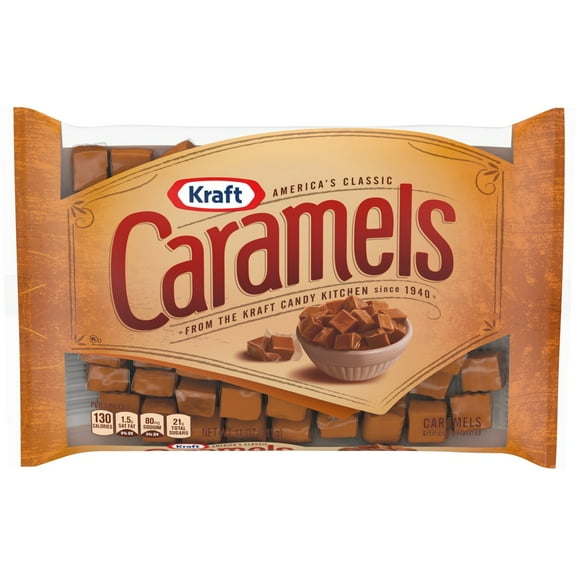 Kraft Americas Classic Individually Wrapped Candy Caramels, Bag 11 oz - Pack of 3