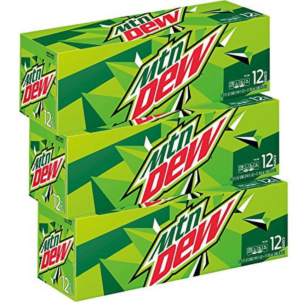 Mountain Dew Soda, Fridge Pack Bundle, 12 fl oz, 36 Cans