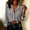 Black, variant on Women's 2026 Fashion Striped Collared Shirt, 3D Digital Print Casual Blouse, Long Sleeve Button-Down Top for Office White S