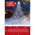 thumbnail image 4 of Navideñas Decoraciones Luces Solares para Exteriores, 349 LED de Estilo Diamante, 9 * 3.5M Luz Navidad Exterior, Remoto y Temporizador, 11 Modes Series Navideñas para Jardín, Blanco Frío, 4 of 8