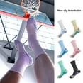 thumbnail image 2 of Mightlink 1 Pair Sports Socks Thickened High Elasticity Breathability Non-pilling Foot Protector Fiber Mid Calf Non Slip Sports Socks for Sports, 2 of 7