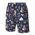 thumbnail image 4 of Balery Animals And Wildflowers Traje de Baño Estilo Hawaiano para Hombre, Shorts de Secado Rápido con Bolsillos-Medium, 4 of 6