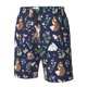thumbnail image 4 of Balery Animals And Wildflowers Traje de Baño Estilo Hawaiano para Hombre, Shorts de Secado Rápido con Bolsillos-Small, 4 of 6
