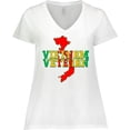 thumbnail image 3 of Inktastic Vietnam Veteran in Green Gold and Red Women's Plus Size V-Neck T-Shirt, 3 of 5
