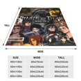 thumbnail image 6 of Attack On Titan Cartoon Printing Throw Blanket, All Seasons Flannel Fleece Blanket, Soft & Warm Plush Blankets for Couch Sofa Bed Camping Travel, 40"x30", 6 of 9