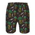 thumbnail image 3 of Pofeuu Pineapples Prin Men's Swim Trunks Quick Dry Bathing Suit Swimming Board Shorts Mesh Lining Beach Swimwear-Large, 3 of 6