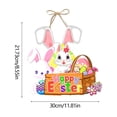 thumbnail image 3 of YgkuHd Easter Cute Rabbits Paper Door Hanging Party Scene Decoration Pendant Supplies Decoration Behind The Main Entrance Window Decoration, 3 of 6