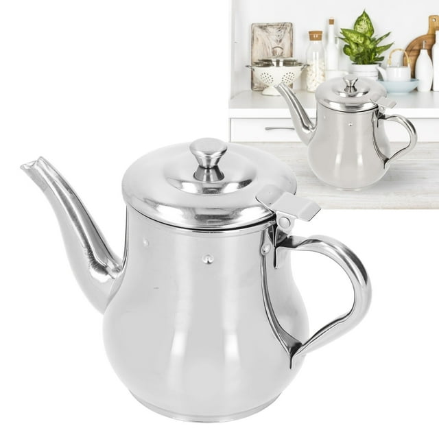 Tetera Robusta de Acero inoxidable Pulido Con Filtro, hoteles, restaurantes, Hogares Para Té Y Café