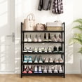 thumbnail image 3 of Krpimt 5-Tier Shoe Rack, 31.5" Stackable Shoe Organizer Storage Holds 15-20 Pairs, Metal Shoe Shelf for Entryway Hallway and Closet, Black, 3 of 12