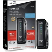 ARRIS SURFboard SBG6580 DOCSIS 3.0 Cable Modem/ Wi-Fi N300 2.4Ghz + N300 5GHz Dual Band Router - Retail Packaging Black (570763-006-00)