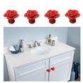thumbnail image 1 of 4 Pcs Self-Stick Resin Drawer Cabinet Knobs Pull Handle Drawer Auxiliary Pulls Handle Helper Kitchen Sliding Door Window Wardrobe Handle Sticker Cupboard Knobs (Red), 1 of 7