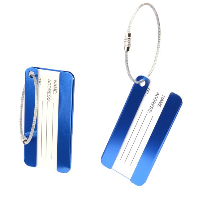 Unique Bargains Metal Luggage Tags Suitcase Travel Bag Name Message Card Address Label Carry-On ID,2/5/7 Pack