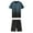 Dark Blue, variant on GDREDA Men's Sleepwear for All Seasons Men's Summer Outdoor Sports Q Uick Drying Short Sleeved Shorts Running Casual Two Piece Set Men's Pajama & Loungewear Blue,XXXXL