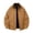 Coffee, variant on Wrtxtat Men's Work Jacket Fall Winter Warm Windbreaker Full Zip Up Turn Down Collar Jackets Light Casual Coat with Zipper Pockets Khaki S