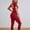 Red, variant on Dianli Gifts Two Piece Yoga Set Elastic Fitness Pants and Top Stretch Quick Dry Workout Sports Set Comfortable Breathable Activewear for Women Gym Running Home Training Athleisure