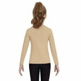 thumbnail image 4 of Favoffer Girls Undershirts Kids Long Sleeve Dance Velvet Inner Winter Solid Color Long Sleeve Base Layer Tops Fleece-Lined Slim Fit Tees Toddler Teen 1-15Y, 4 of 5